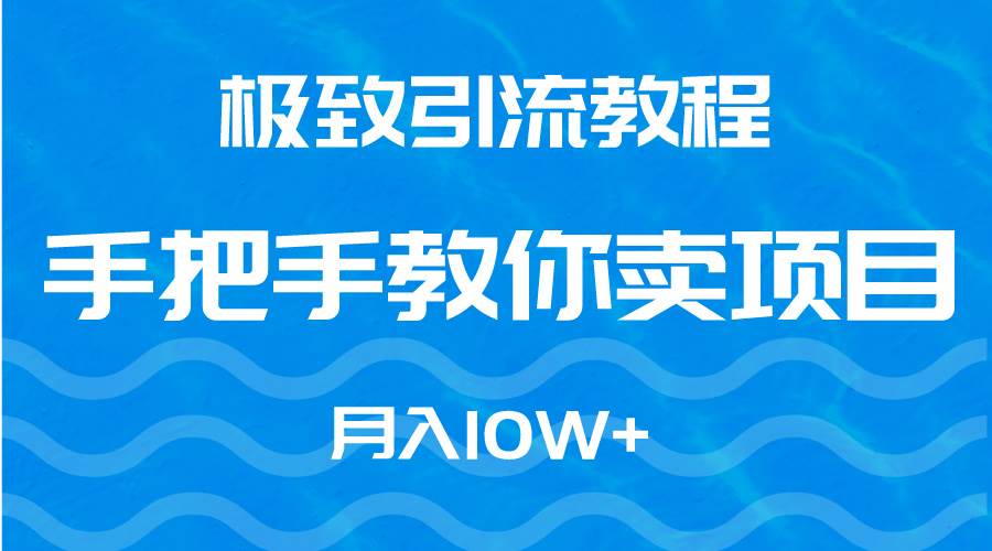 极致引流教程，手把手教你卖项目，月入10W+-天天有课网