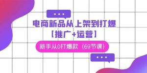 电商 新品从上架到打爆【推广+运营】,新手从0打爆款(69节课)-天天有课网
