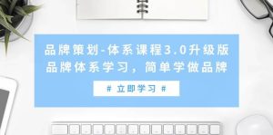 品牌策划-体系课程3.0升级版,品牌体系学习,简单学做品牌(高清无水印)-天天有课网
