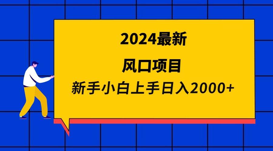 2024最新风口项目 新手小白日入2000+-天天有课网