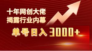 单号日入3000+，工作室内部无脑美女视频玩法，100%过原创-天天有课网
