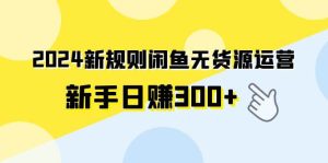 2024新规则闲鱼无货源运营新手日赚300+-天天有课网