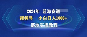 2024年蓝海赛道 视频号  小白日入1000+ 落地实操教程-天天有课网