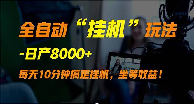 全自动“挂机”玩法，实现睡后收入，日产8000+-天天有课网