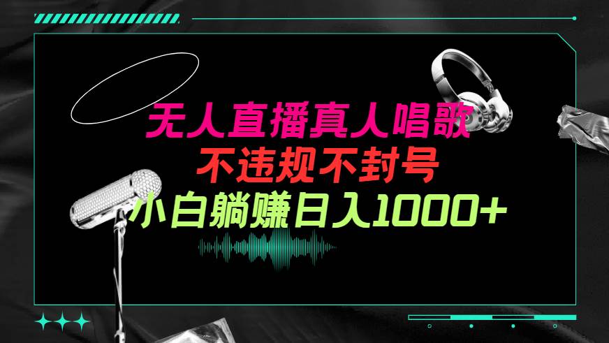 抖音24小时无人直播音乐，不违规，不封号纯撸音浪，小白实操当天日入1000+-天天有课网