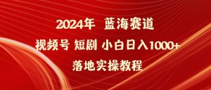 2024年蓝海赛道视频号短剧 小白日入1000+落地实操教程-天天有课网