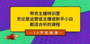 带货主播特训营：无论是运营或主播或新手小白，都适合听的课程-天天有课网