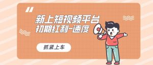 又一个全新短视频平台，疑似巨头之作，新手小白入局初期红利的关键，想…-天天有课网