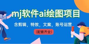外面卖399元mj软件ai绘图项目,含剪辑,特效,文案,账号运营(配套齐全)-天天有课网