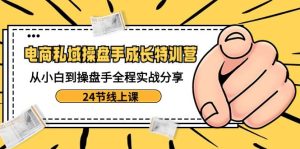 电商私域-操盘手成长特训营:从小白到操盘手全程实战分享-24节线上课-天天有课网