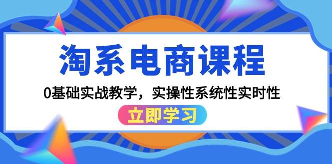 淘系电商课程，0基础实战教学，实操性系统性实时性（15节课）-天天有课网