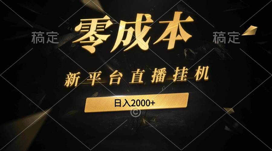 新平台直播挂机最新玩法，0成本，不违规，日入2000+-天天有课网