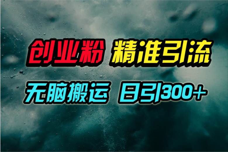 视频号纯搬运日引300+创业粉教程！-天天有课网