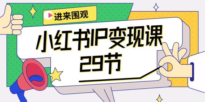 小红书IP变现课：开店/定位/IP变现/直播带货/爆款打造/涨价秘诀/等等/29节-天天有课网