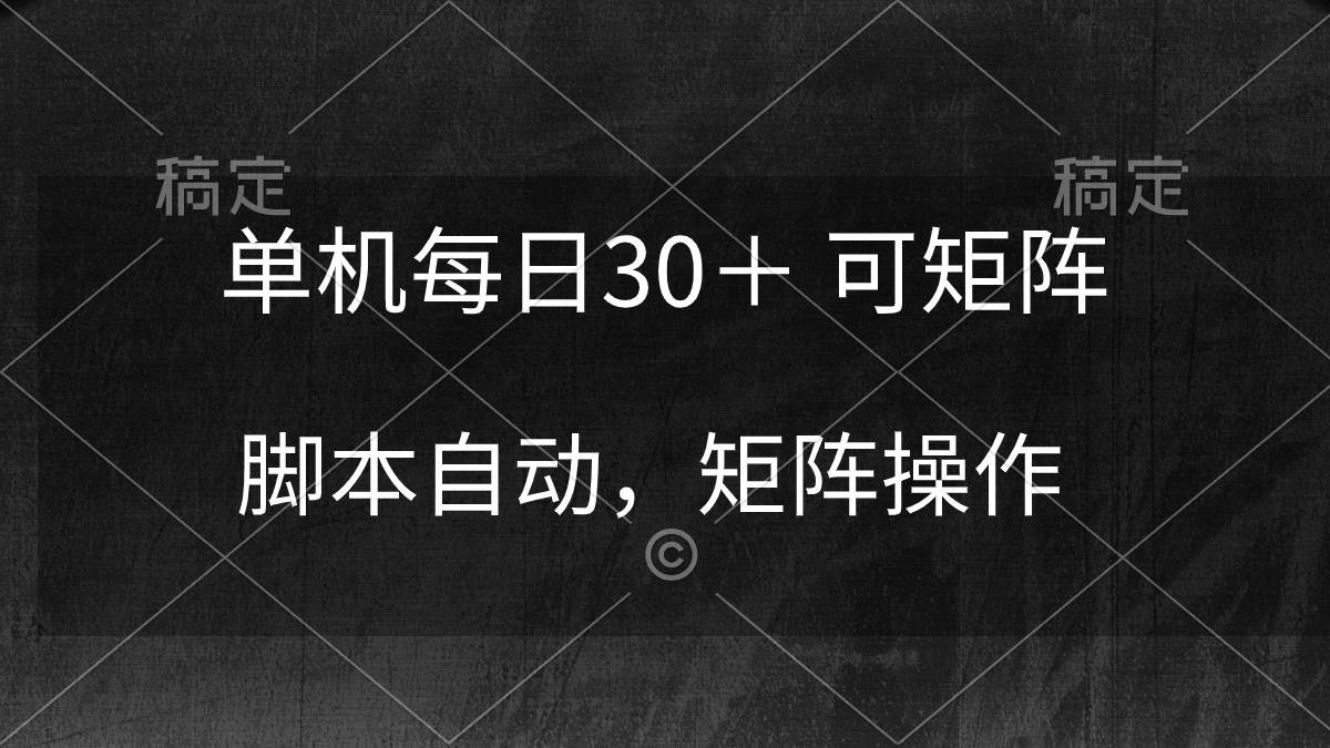 单机每日30＋ 可矩阵，脚本自动 稳定躺赚-天天有课网