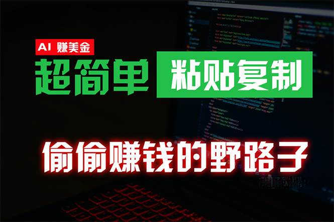偷偷赚钱野路子，0成本海外淘金，无脑粘贴复制 稳定且超简单 适合副业兼职-天天有课网