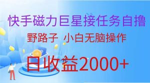 (蓝海项目)快手磁力巨星接任务自撸,野路子,小白无脑操作日入2000+-天天有课网