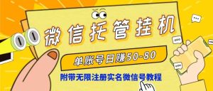 微信托管放置挂机,运单号日赚50-80,新项目使用方便-天天有课网