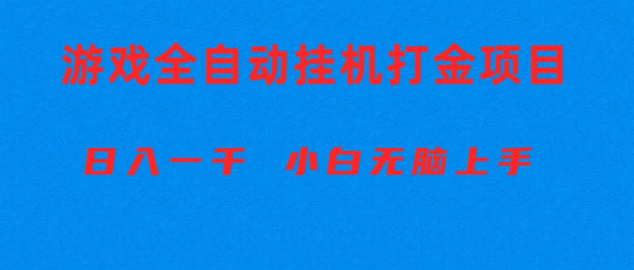 自动式游戏打金搬砖项目，日入1000  新手没脑子入门-天天有课网