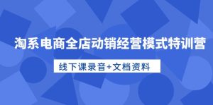 淘宝电子商务全店动销运营模式夏令营,面授课音频 档案文件-天天有课网
