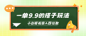 新手也可以快速上手的搭单项工程,一单9.9,日入四位数-天天有课网