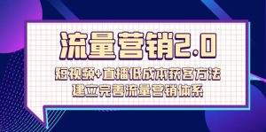总流量-营销推广2.0:小视频 直播间降低成本获客方法,建立和完善流量营销管理体系-天天有课网