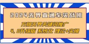 2024无界直通车实战班,万相无界关键词推广,4.0升级版 系统化 理论+实操-天天有课网