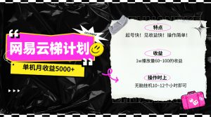 全新网易游戏梯子方案电脑版网页,单机版月盈利5000 !可变大实际操作-天天有课网