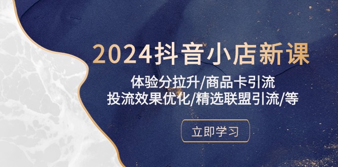 2024抖音小店新课，感受分拉涨/产品卡引流方法/投流实际效果提升/精选联盟引流方法/等-天天有课网