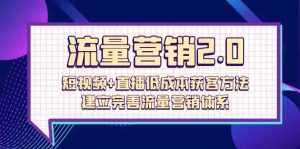 流量营销2.0：短视频+直播低成本获客方法，建立完善流量营销体系-天天有课网