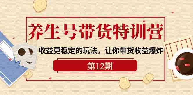 健康养生号卖货夏令营【12期】盈利更稳定的游戏玩法，使你卖货盈利发生爆炸-天天有课网