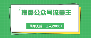 撸爆微信公众号微信流量主，简易没脑子，单日转现2000-天天有课网