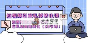 短视频营销 私域转化课，小视频精准引流方法公域，在公域高效率转换-天天有课网
