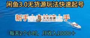 2024最新闲鱼无货源玩法，从0开始小白快手上手，每天2小时月收入过万-天天有课网