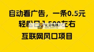 广告收入出风口，轻轻松松日入500 ，新手入门秒入门，互联网风口新项目-天天有课网