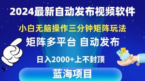 2024最新视频矩阵玩法,小白无脑操作,轻松操作,3分钟一个视频,日入2k+-天天有课网