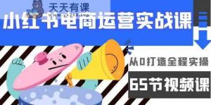 小红书电商经营实战演练课,从0打造出全过程实际操作-天天有课网