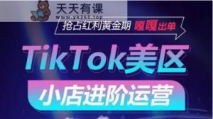 TikTok Shop美区小商店升阶经营，快速上手各引流渠道游戏玩法，占领收益黄金时期，嘎嘎嘎开单-天天有课网