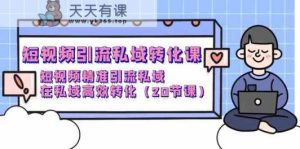 短视频营销私域转化课，小视频精准引流方法公域，在公域高效率转换-天天有课网