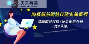 淘宝新产品销售量打造出实战演练系列产品，基础销量打造出 补销量渠道分析-天天有课网