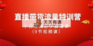 2024直播卖货总流量夏令营，新手网络主播必会视频课堂-天天有课网