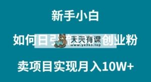 新手入门怎样通过卖项目完成月入10W-天天有课网