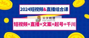 2024短视频&直播组合课：短视频+直播+文案+起号+千川-天天有课网
