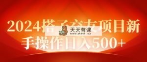 2024同城约会新项目初学者实际操作日入500-天天有课网