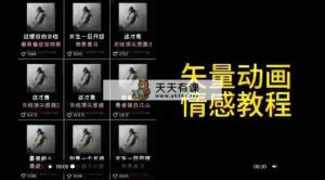 矢量素材动漫情绪实例教程：高些赞增粉，适宜情绪、逻辑思维、创新创业教育等跑道-天天有课网