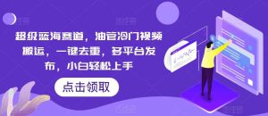 非常瀚海跑道，输油管小众视频搬运，一键去重，多平台分发，新手快速上手-天天有课网