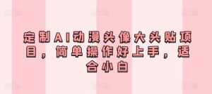 定制AI动漫头像大头贴项目，简单操作好上手，适合小白-天天有课网