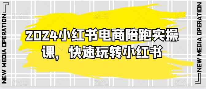 2024小红书电商陪跑实操课，迅速轻松玩小红书的，超出20节精细化管理课程内容-天天有课网
