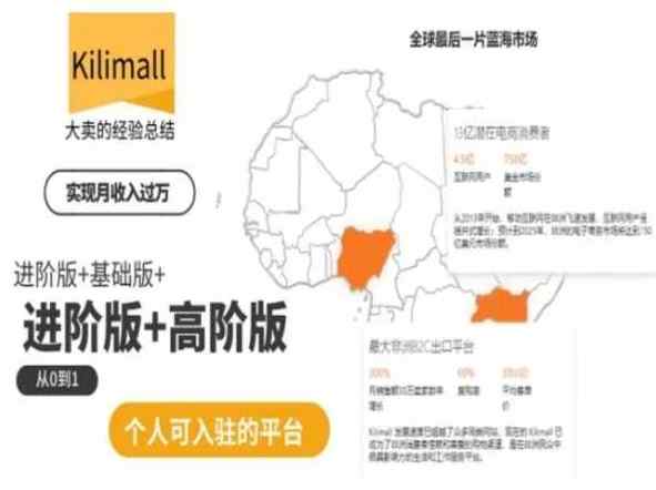 kilimall非州电子商务培训，标准版 升级版 高级版，从0到1自己可入驻服务平台-天天有课网