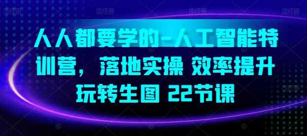 人人都要学得-人工智能技术夏令营，落地式实际操作 效率提高 轻松玩照片(22堂课)-天天有课网